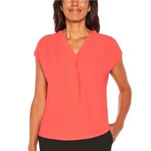 Banana Republic Ladies' Blouse, Coral Red, X-Large